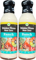 Walden Farms Low Calorie Ranch Dressing Delicious Salad Dressing - 0g Net Carbs Condiment, Fat Free, Kosher Certified, Great on Salads, Wings, Burgers, Sandwiches, Tacos, Pizza, Veggies and Many More