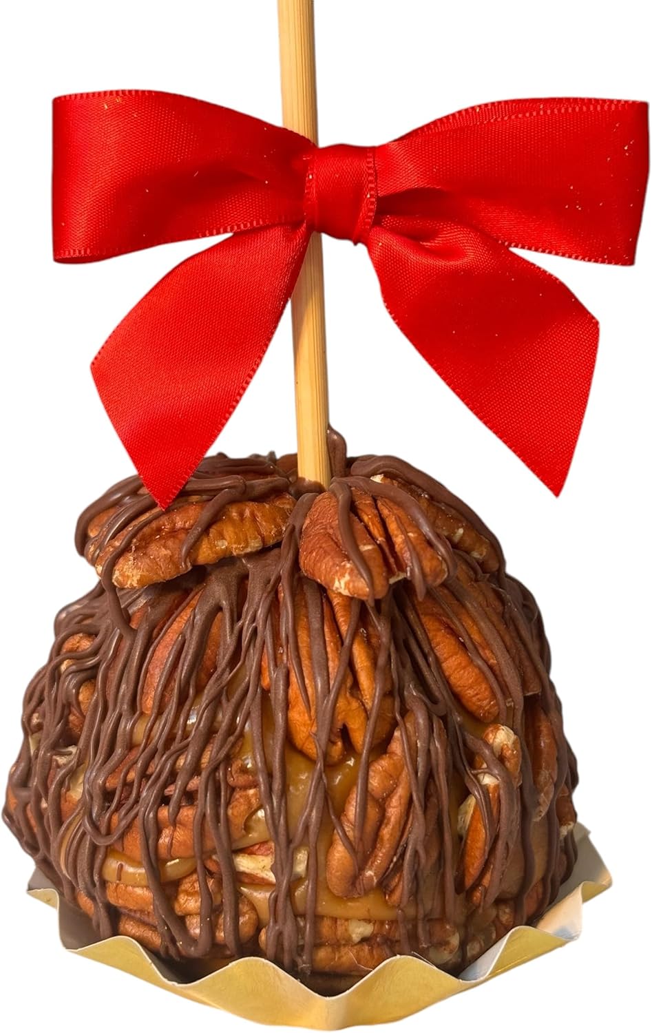 Sweet Dreams Gourmet Milk Chocolate Caramel Apple with Texas Pecans | Candy Apple | Granny Smith Apples Dipped in Caramel | Candied Apples | Delicious Gift | Handmade in Small Batch | Guaranteed to Arrive Fresh