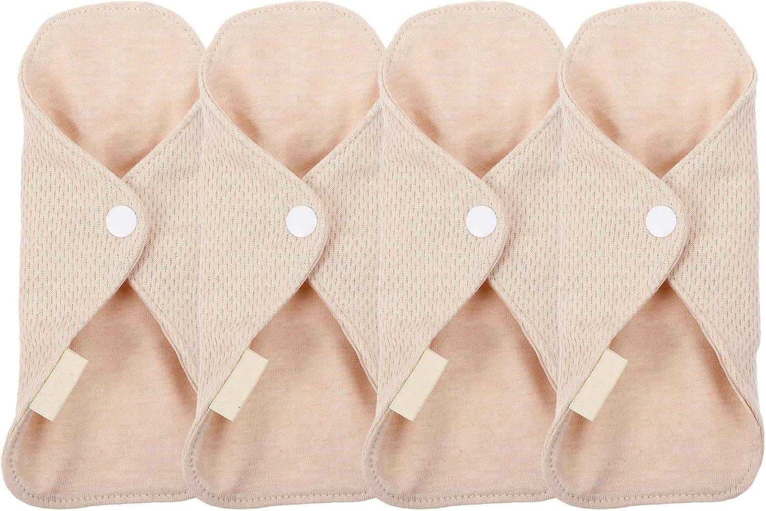 FOMIYES 4PCS Reusable Cotton Menstrual Pads Leakproof Washable Sanitary Cushions Breathable Soft Skin Friendly Comfortable for Travel Outdoor Sports Daily Use