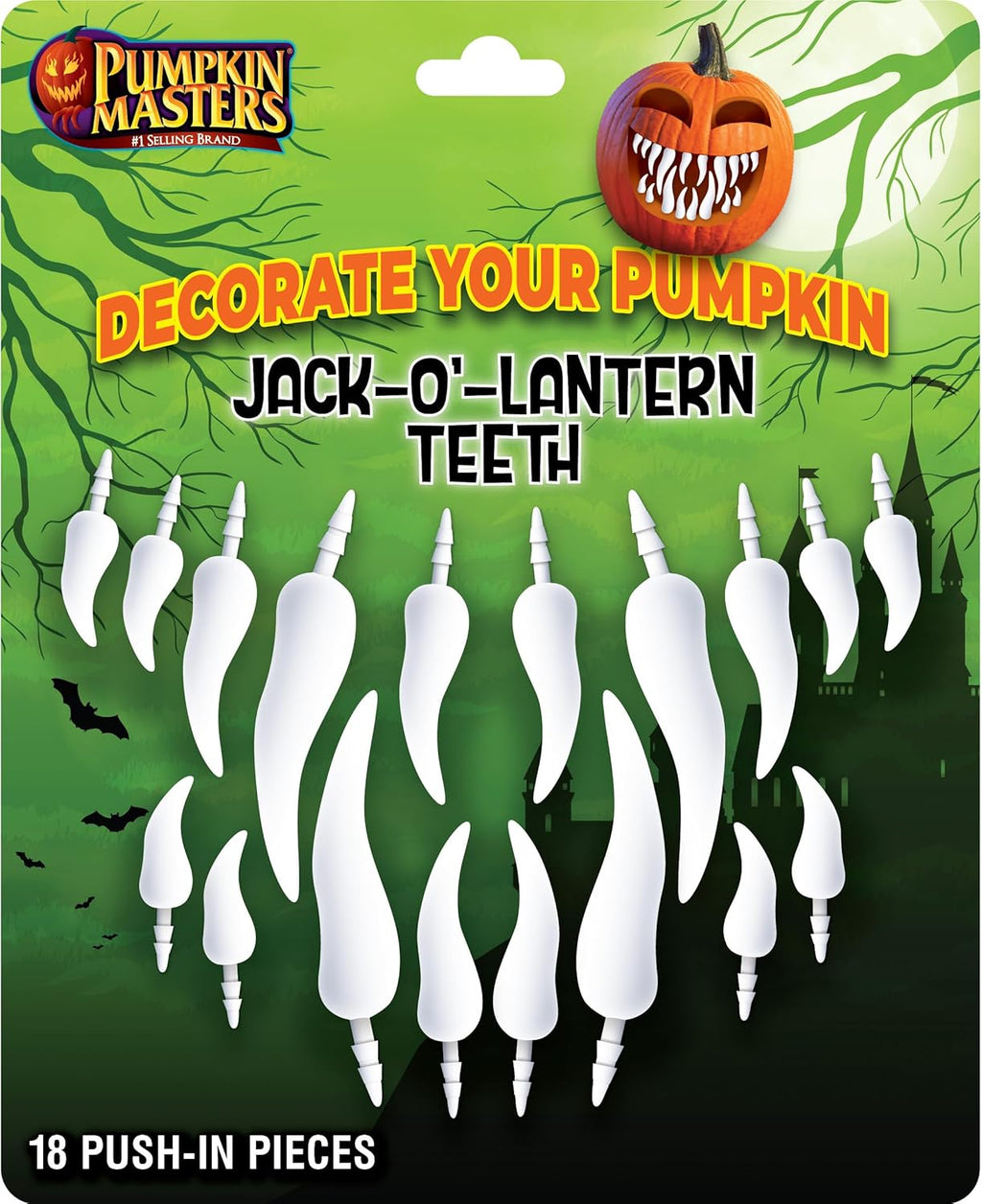 Pumpkin Masters Pumkin Masters America's Favorite Halloween Decorating Jack O Lantern Teeth Kit, Packaging May Vary