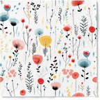Premium Designer Paper Napkins, 3-Ply 6.5 x 6.5-inches Fold Disposable Decorative Lunch Dinner Napkin (01-1.Fresh Bouquet Floral 20-Count, 6.5"x6.5",Luncheon Size)