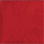 500-Count Touch of Color 3-Ply Paper Beverage Napkins, Classic Red