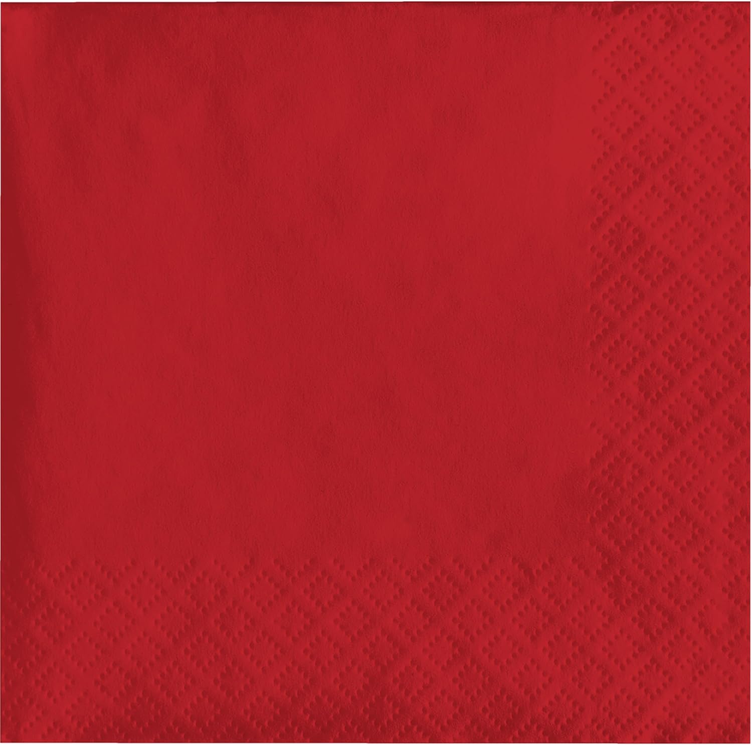 500-Count Touch of Color 3-Ply Paper Beverage Napkins, Classic Red