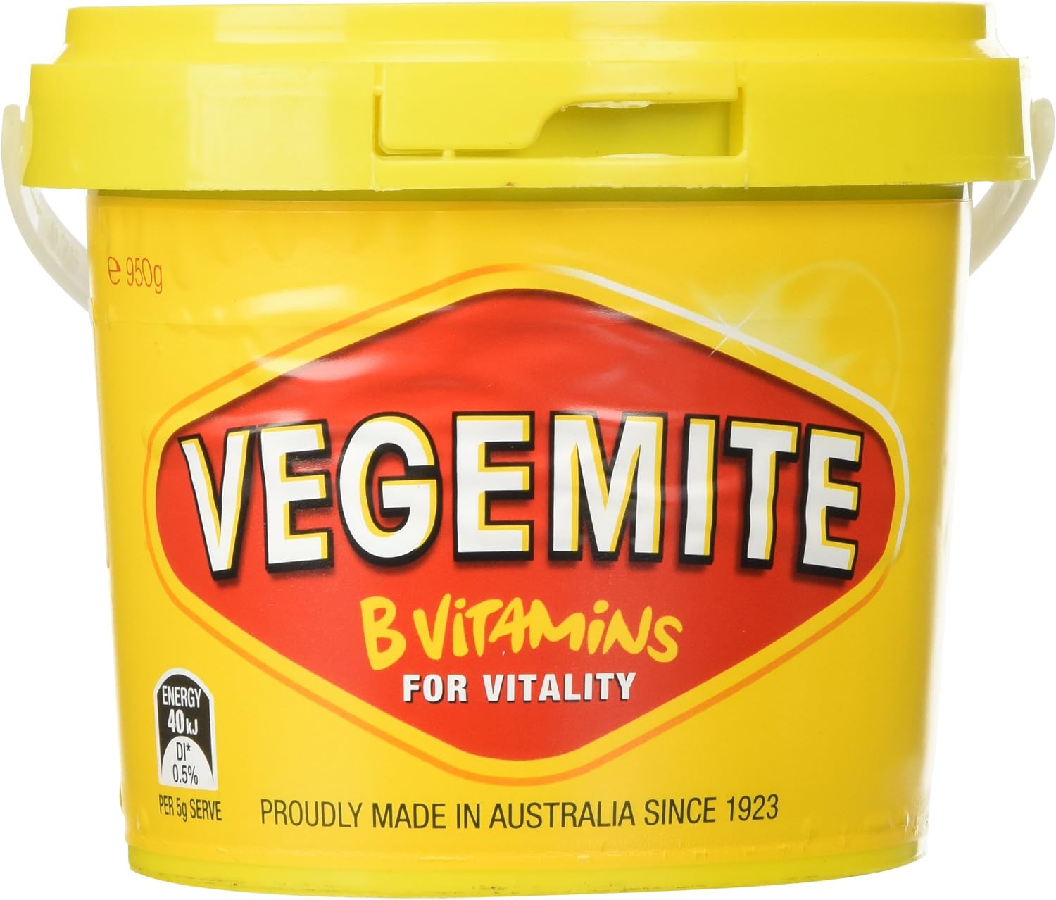 Vegemite Yeast Extract Spread – 950g Tub – Rich in B Vitamins – Made in Australia