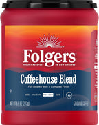 Folgers Coffeehouse Blend Ground Coffee, Medium-Dark Roast, 9.6 Ounces