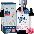 Pure Bulgarian Rose Extract for Baking and Mixology Natural Floral Essence for Flavoring Kosher, Keto Friendly, Vegan, Gluten-Free (2 Oz Extract with Latex-Free Dropper & Spritzer)