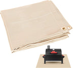 40"x 40" Fire Pit Mat - Fireproof & Heat Resistant Wood Stove Mat for Deck, Patio, Lawn - Fiberglass Insulation Floor Protector for Camping, BBQ, Tent Stoves