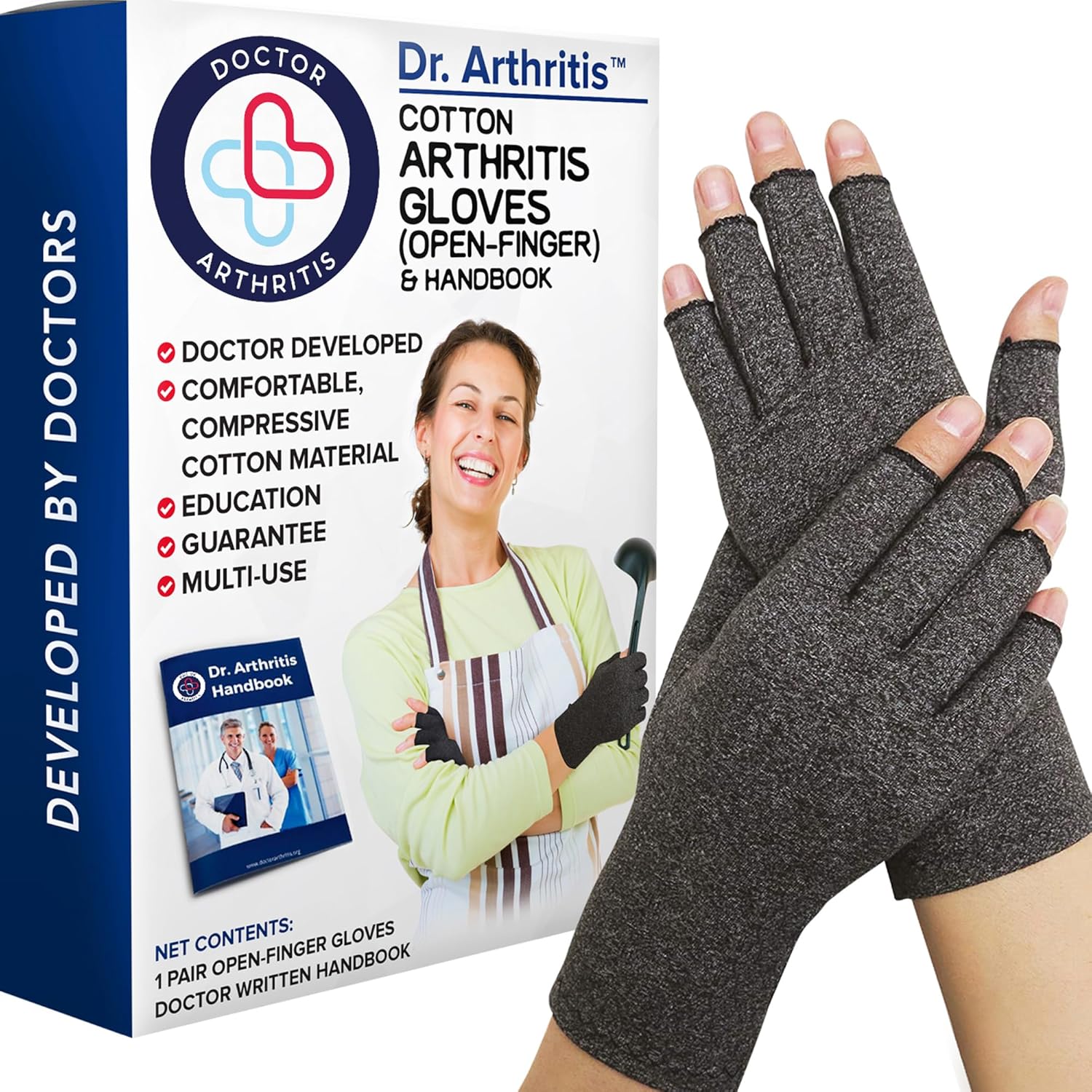 Doctor Developed Full Fingered Arthritis Compression Gloves Men and Women for Arthritis, Raynauds Disease & Carpal Tunnel