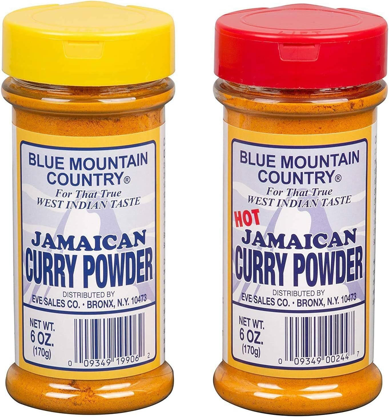 Jamaican Curry Powder & Hot Jamaican Curry Powder Duo Pack – 6 oz | Authentic West Indian Spices for Meat, Seafood, Vegetables & More