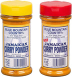 Blue Mountain Country Jamaican Curry Powder & Hot Jamaican Curry Powder Duo Pack – 6 oz | Authentic West Indian Spices for Meat, Seafood, Vegetables & More