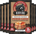 Kodiak Cakes Power Cakes, Pancake & Waffle Mix, Chocolate Chip, High Protein,100% Whole Grains (Pack of 6)