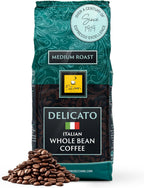 Filicori Zecchini Italian Espresso Beans – Whole Bean Coffee Medium Roast Arabica & Robusta Blend – Low Acidity, Slow Roasted – Delicato 2.2lb Bag