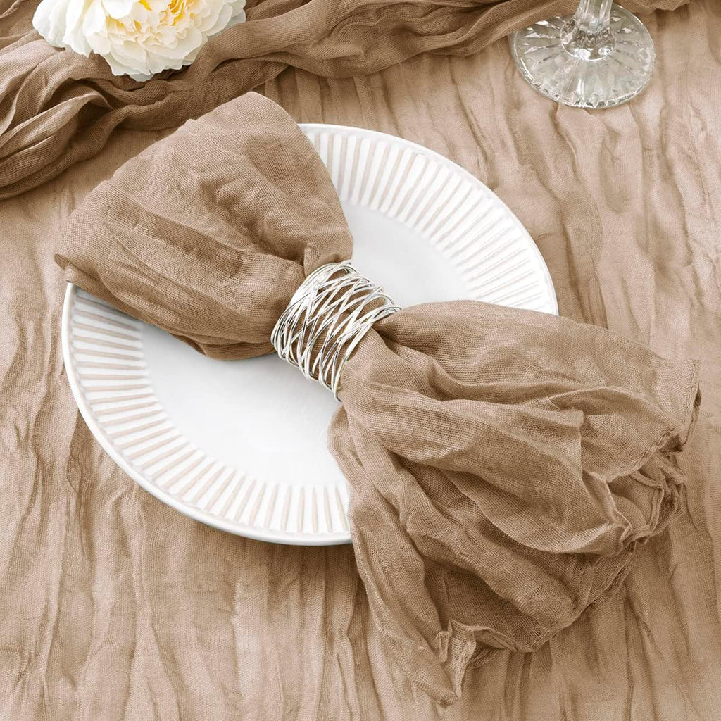 100 Pack Nude Cheesecloth Napkins Spring Easter Cloth Napkins Set of 100 Coffee Dinner Napkins Bulk 21x21 Inches for Wedding Bridal Shower Baby Shower Parties