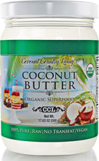 Organic Coconut Butter 2 Pack 17.63 oz each Stone Ground Pureed w/E-Book of Organic Gourmet Keto Paleo Friendly Recipes