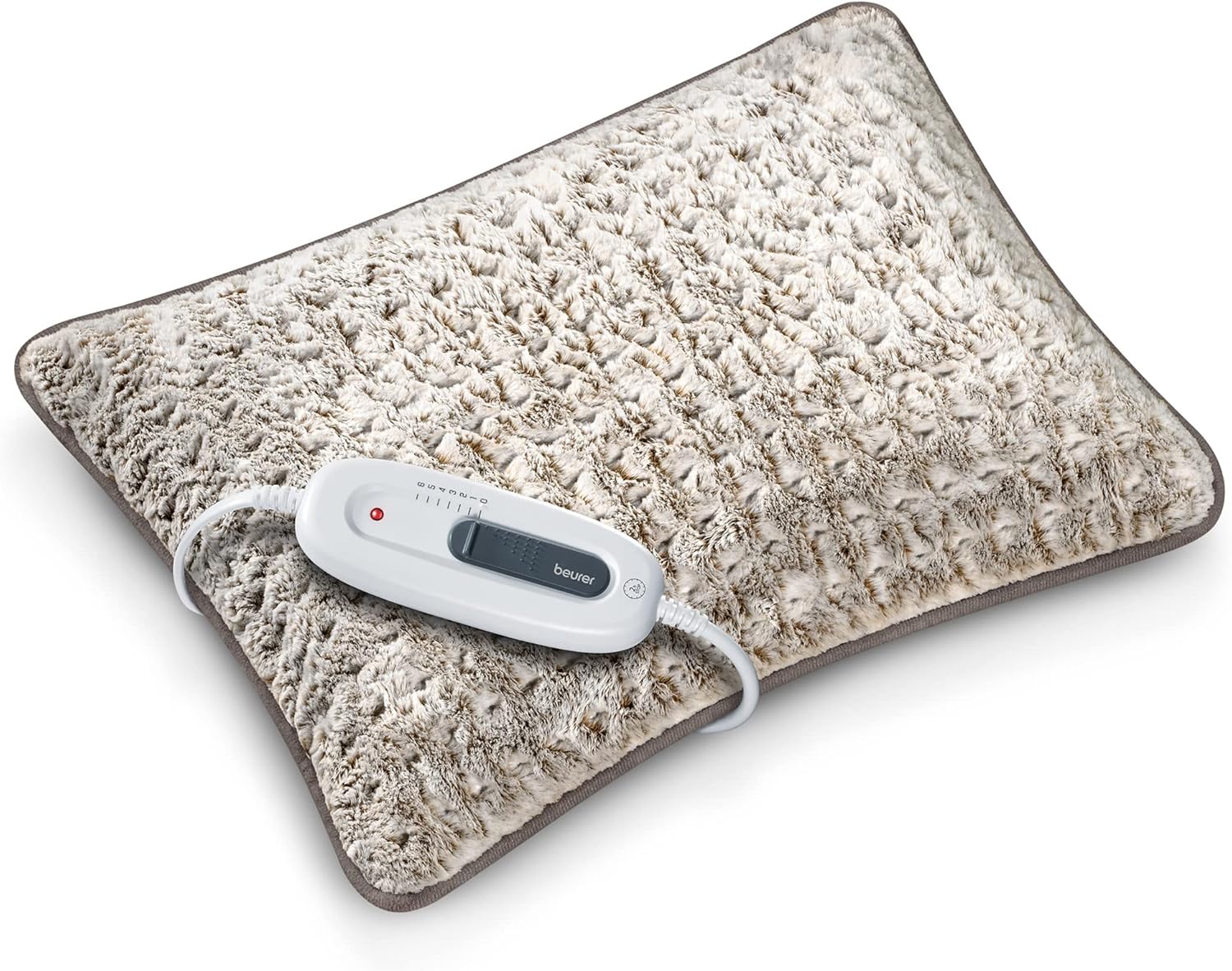 Beurer UHP48N Lux Heated Body Pillow, Lumbar Support Pillow for Back Pain Relief, Microplush Heated Pillow with 6 Temperature Settings and Auto Shut-Off, Back Pillow for Sore Muscles