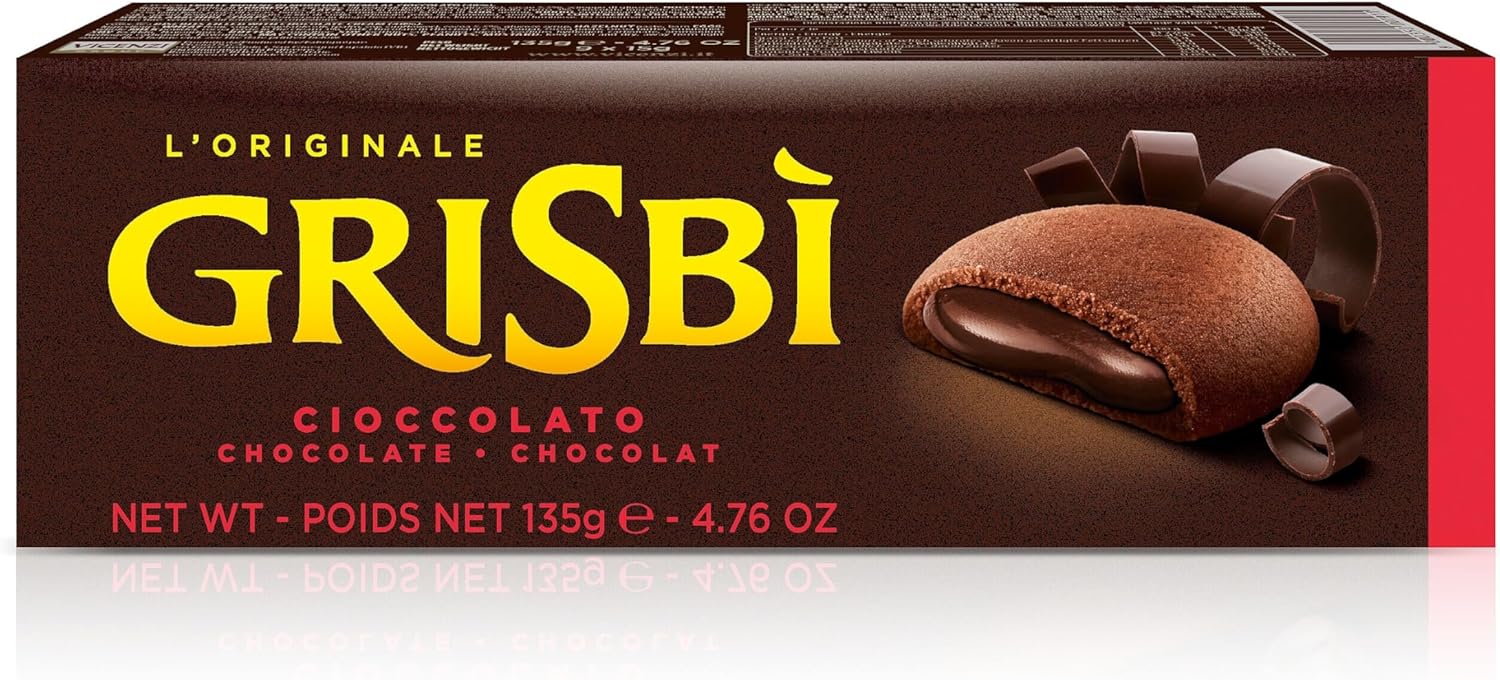 Matilde Vicenzi Grisbi Double Chocolate Cream Cookies, 4.8 oz (135 g)