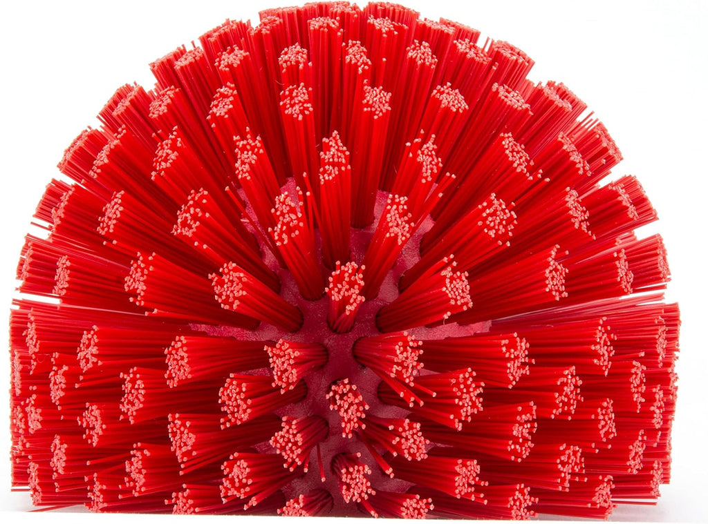 SPARTA 45005EC05 Plastic Multi-Purpose Valve Brush, Pipe Brush, Round Brush With Polyester Bristles, Color Coded For Commercial Cleaning, Kitchen, Restaurant, Bathroom, 3.9 X 5 X 3.9 Inches, Red