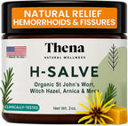 Intense Hemorrhoid Treatment Natural Hemorrhoid Relief Cream, Max Strength Herbal Anal Fissure Relief Ointment with Organic Witch Hazel for Postpartum Piles, Best with Thena Sitz Bath Soak Women Men