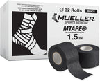 Mueller Sports Medicine MTape Rolls Team Pack, Quality Athletic Tape, Easy to Tear for Fast & Effective Taping, 1.5" x 10 Yards Per Roll, 32 Rolls