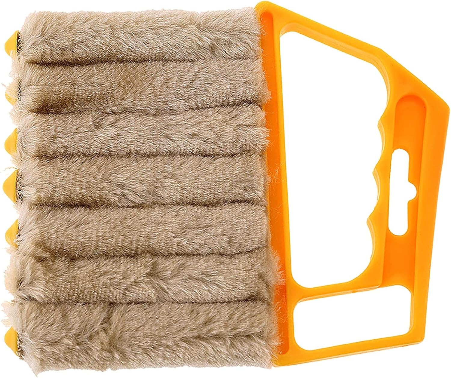 7 Teeth Shutter Cleaner Brush Venetian Blind Cleaner Window Removable Washable Dust Collector Microfiber Cleaning Cloth Tools for Window Shutters Air Conditioner Awnings Siding Car Fan