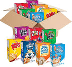Kellogg's Cold Breakfast Cereal, Bulk Pantry Staples, Kid Snacks, Variety Pack (48 Boxes)