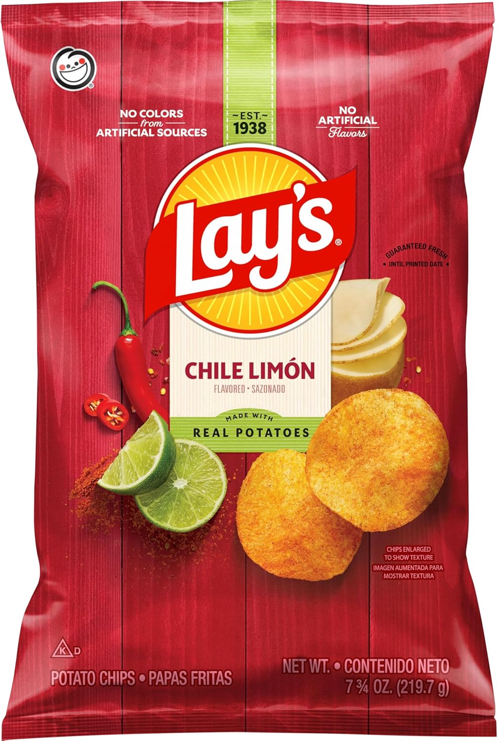 Lays Potato Chips Chile Limon, 7.75 Oz