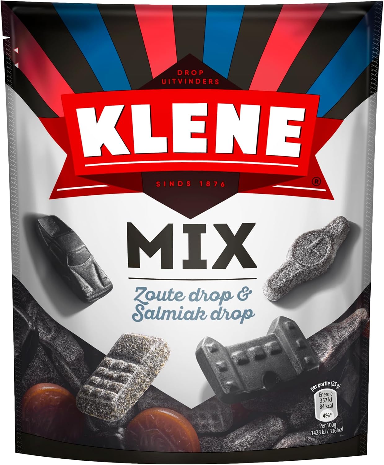 Klene Zoute & Salmiak Mix I Semisoft Salty & Salmiak Licorice Candy Mix I 270g 9.5 ounce