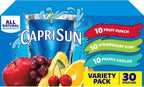 Capri Sun Fruit Punch, Strawberry Kiwi and Pacific Cooler Flavored Juice Drink Blend Variety Pack, 30 ct Box, 6 fl oz Pouches