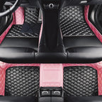 Custom Car Floor mat for BMW 1 2 3 4 5 6 7 8 Series X1 X2 X3 X4 X5 X6 X7 M1 M2 M3 M4 M5 M6 M7 M8 X3M X4M X5M X6M GT i3 i4 iX3 i8 iX Z4 Waterproof Cargo (Black Pink)