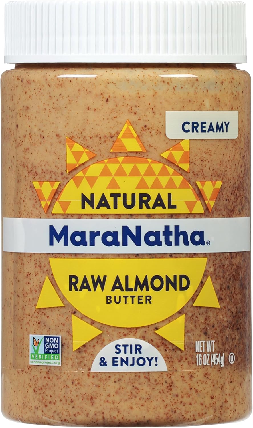 MaraNatha Natural Creamy Raw Almond Butter, 16 Ounce Jar