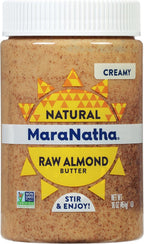 MaraNatha Natural Creamy Raw Almond Butter, 16 Ounce Jar