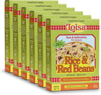 Loisa Rice & Red Beans, Premium Latin Rice & Beans, Non-GMO, No MSG, No Artificial Flavors, No Arfiticial Colors, Organic Spices, 7 oz, Pack of 6