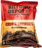 Biltong Depot Crown Drywors - 1lb (16oz) | Air-Dried Beef Snack Sticks | High Protein | Paleo and Keto Friendly | Zero Sugar | Gluten Free | No Nitrates | South African Droewers