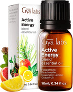 Gya Labs Active Energy Essential Oils Blends - 0.34 Fl Oz - for Diffuser, Home, Humidifier, Aromatherapy and DIY Candle Making Scents