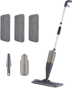 Amazon Basics Dry and Wet Floor Spray Mop, 360-Degree Swivel Spray Mop for Hardwood Tile Laminate Floor Cleaning with 16.9 oz Refillable Tank, 49-inch, 3-Pack Washable Pads