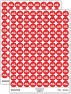 Spaghetti and Meatballs Italian Pasta 200+ Round Stickers - Gloss Finish - 0.50" Size - Red