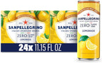 Sanpellegrino Zero Grams Added Sugar Italian Sparkling Drinks Lemonade, Sparkling Lemon Beverage, 24 Pack of 11.15 Fl Oz Cans