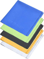 Eco-Fused Microfiber Cleaning Cloth - 8 x 8 Inch Microfiber Cloth - Pack of 5 Lens Cleaning Wipes - Cleaning Cloth for Glasses, Eyeglasses, Camera Lens & Phones
