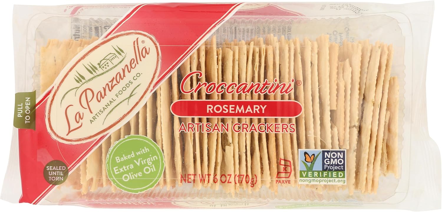 La Panzanella, Rosemary Mini Croccantini Cracker, 6 Ounce
