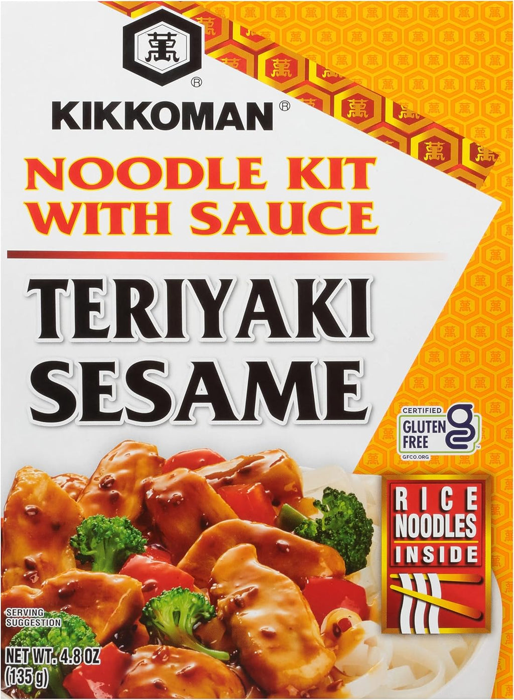 Kikkoman Gluten-Free Teriyaki Sesame Noodle Kit With Sauce, 4.8 Oz (Pack Of 6)