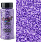 Purple Nonpareils Sprinkles, Sujoygar 4oz Edible Cake Sprinkles for Ice Cream Toppings Cupcake Chocolate Decoration, Wedding Party Cookies Baking Dessert Food Supplies