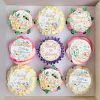 Gyufise 54Pcs Edible Wildflower Cupcake Toppers Wafer Paper Baby in Bloom Baby Shower Decorations Flower Birthday Party Decorations Wildflower Cake Toppers for Birthday Party Supplies