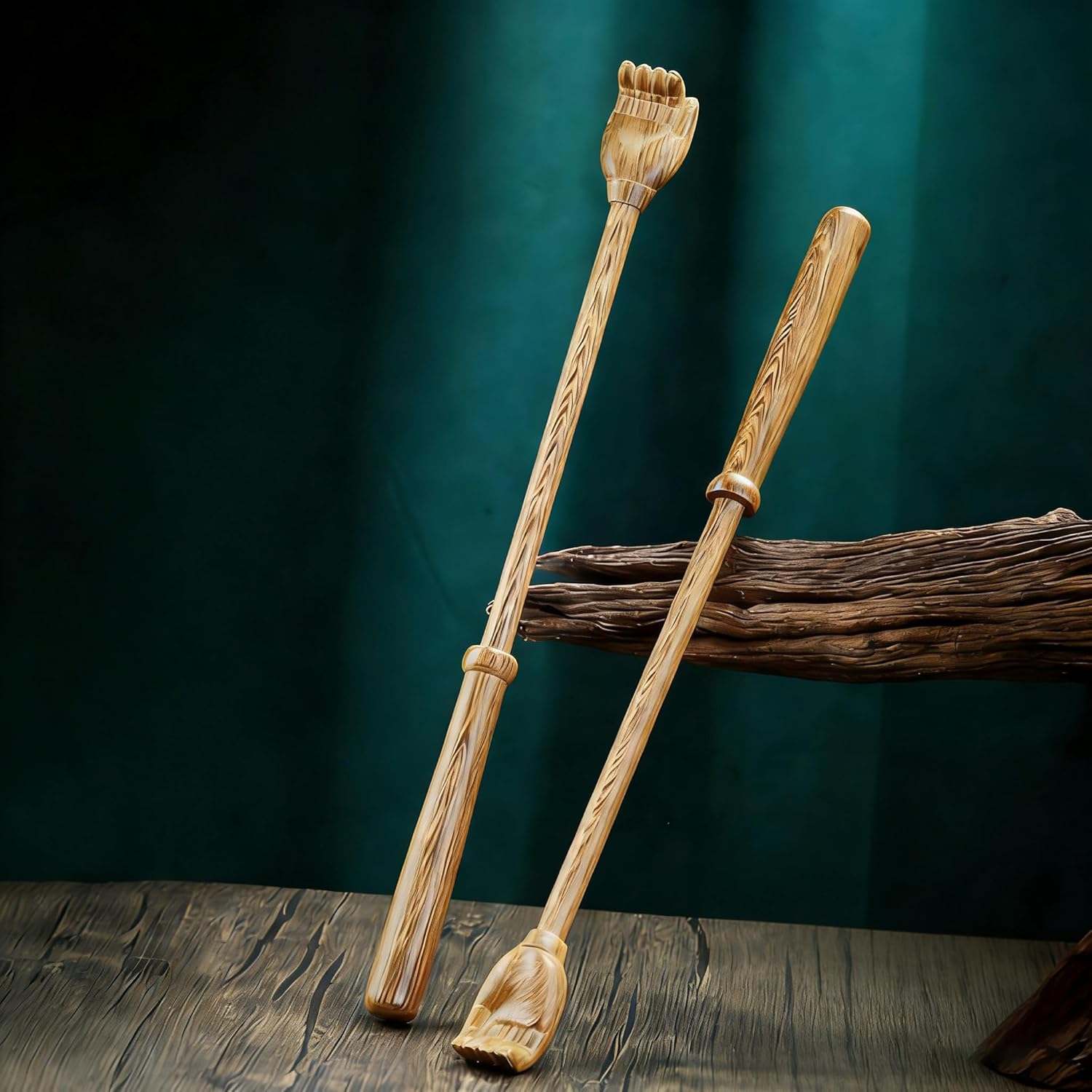Wooden Back Scratcher for Men and Women Long Handle 16 Inch，Funny Back Scratchers for Adults,Wood Therapy Massage Tools