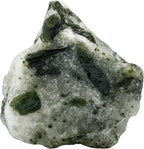 Amazing Gemstone Green Tourmaline with Quartz Raw Crystals and Healing Stones, Natural Rocks For Tumbling - DIY Raw Stones And Crystals (1 Piece)