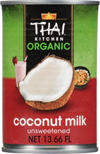 Thai Kitchen Organic Unsweetened Coconut Milk, 13.66 fl oz (Pack of 12)