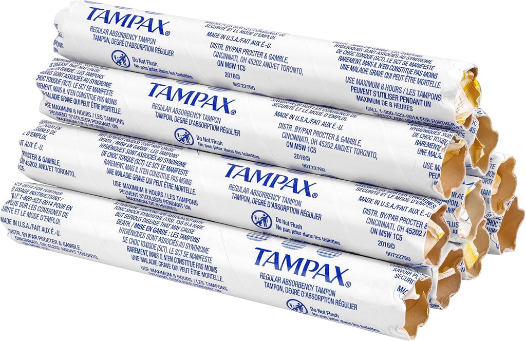 Hospeco Tampax Tampons for Vending Dispenser in Vending Tubes, Hospeco T500,(Case of 500), 7 Count, White