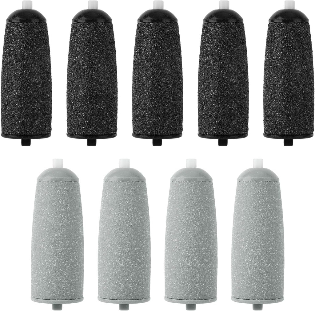 9pcs Pedicure Replacement Rolls Heads, 5 Coarse Sand Grinding & 4 Regular Sand Grinding Foot File Roller Wand Heads Callus Remover Durable Pedicure Tool Refills for Toenail Polish