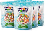 Freezy Peazy Freeze Dried Candy. Sour Power Crunch. Tangy Fruit Flavor. No Melt Crispy Sour Candy Snack with Sweet and Tart Zing. Colorful Crunchy Treat. Shelf Stable. 2.5 oz. (Pack of 6)