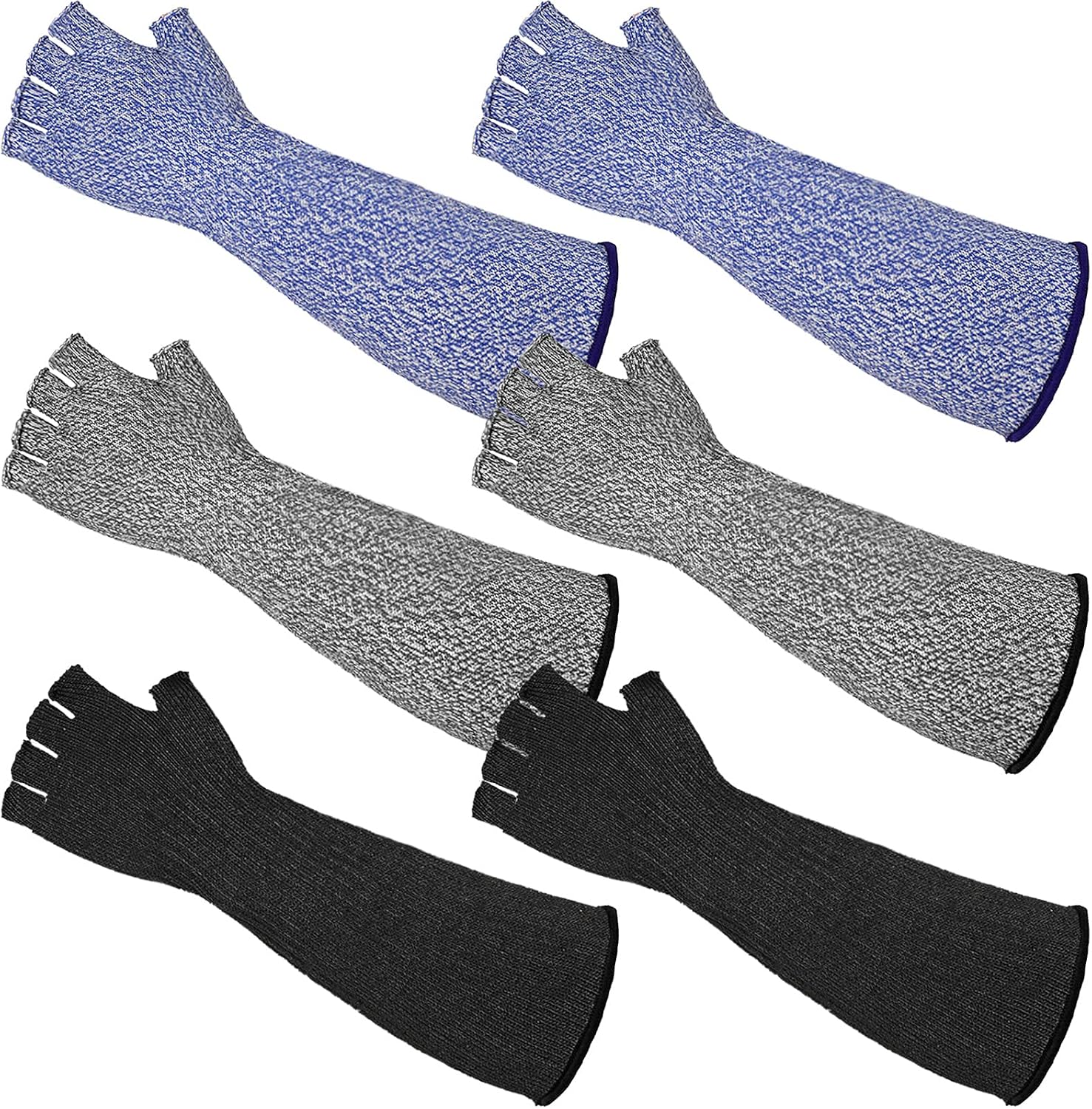 JenPen 3 Pairs Protective Arm Sleeves Arm Protectors for Thin Skin and Bruising Cut Resistant Sleeve Level 5 Burn Protection