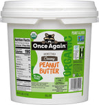 Once Again Organic Creamy Peanut Butter, 5lb Pantry Pal (same as 5 jars) - Salt Free, Unsweetened - USDA Organic, Gluten Free Certified, Vegan, Kosher